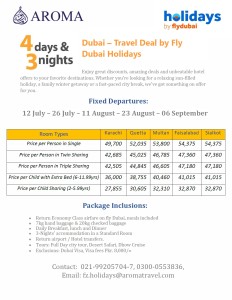 holidays By Flydubai package fix departure